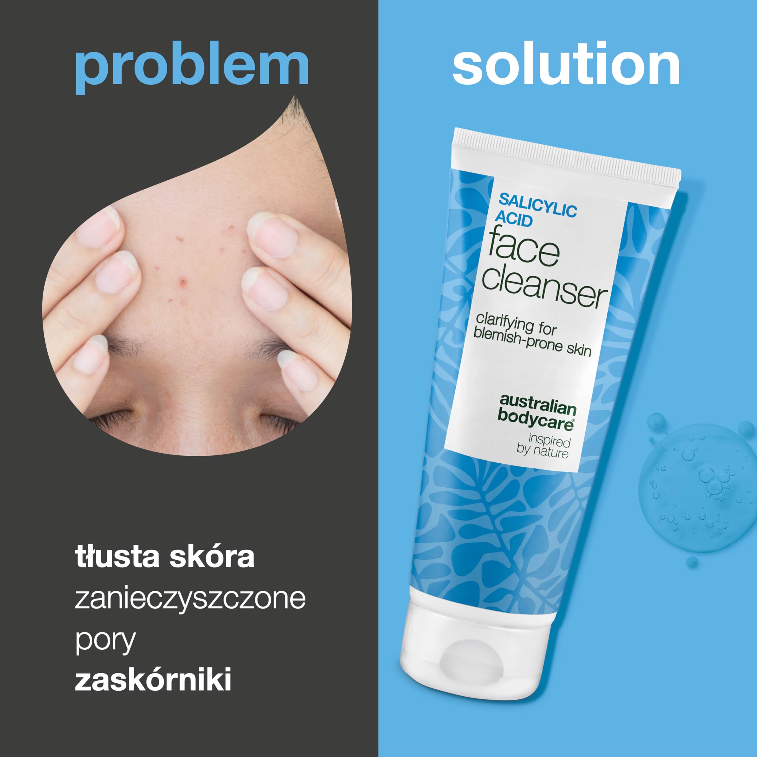 Żel do Mycia Twarzy z Kwasem Salicylowym na tłustą, zanieczyszczoną skórę i zaskórniki – głęboko oczyszczająca pielęgnacja z Salicylic Acid - 100 ml