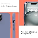 YATWIN Silicone Back Case for iPhone 15 Pro, Soft-Touch Phone Back Cover for Apple iPhone 15 Pro - Lavender Grey gallery image