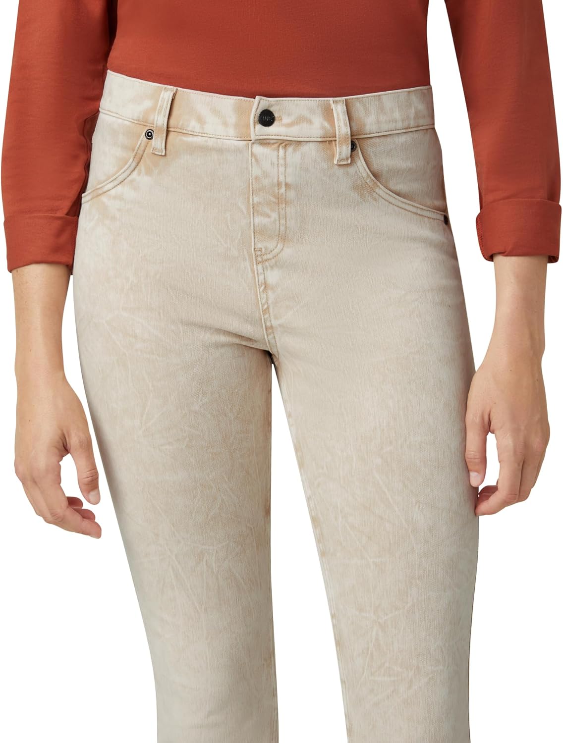 HUE Womens Ultra Soft High Waist Denim Baby Bootcut Leggings - Image 4