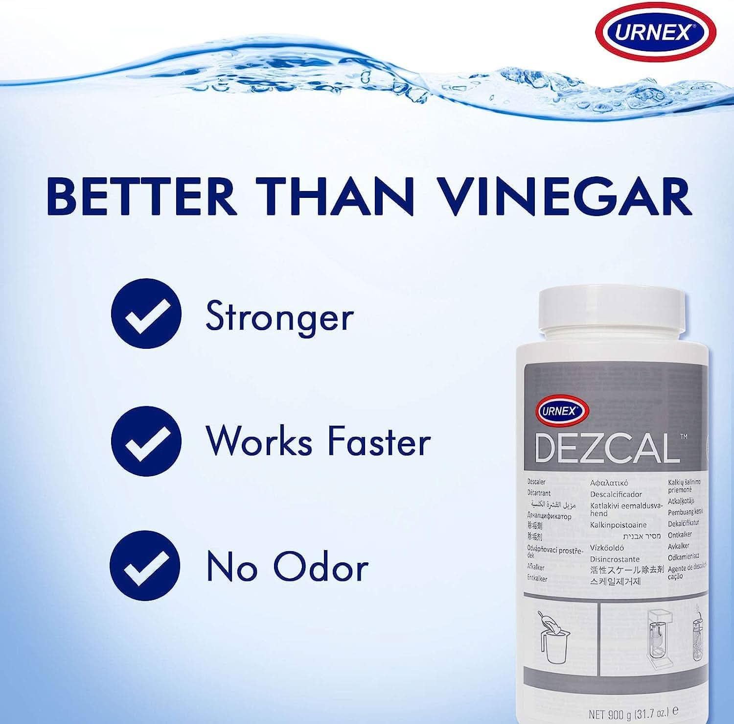 Urnex Cafiza Cleaning Powder (566g) & Dezcal Scale Remover (900g), Coffee & Espresso Care Kit - All-in-One Espresso Machine Maintenance, Excellent for All Brewing Machines, Will Look as New