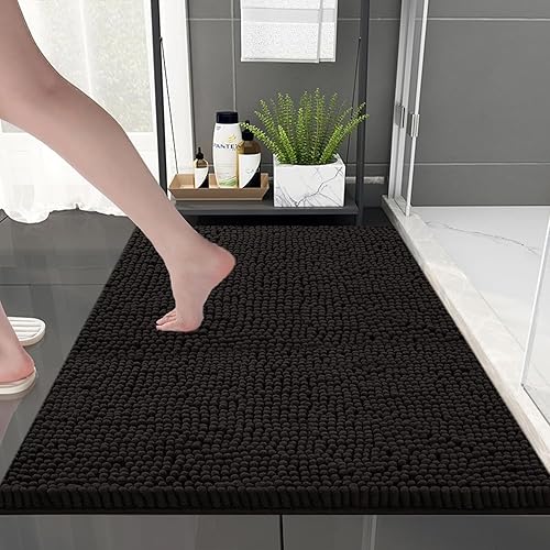 BOANKODU Alfombras de baño de 20 x 31 pulgadas, ultra suaves y absorbentes, de secado rápido, lavables a máquina, alfombra de baño de felpilla