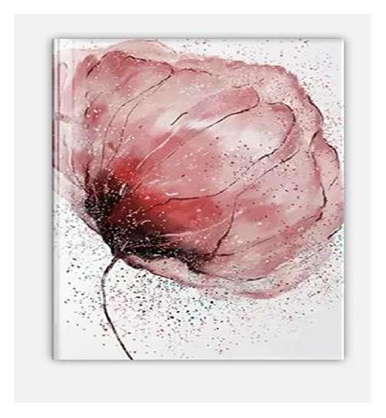Impression sur toile abstraite dorée de prestige XENITE, motif floral 55x75cm