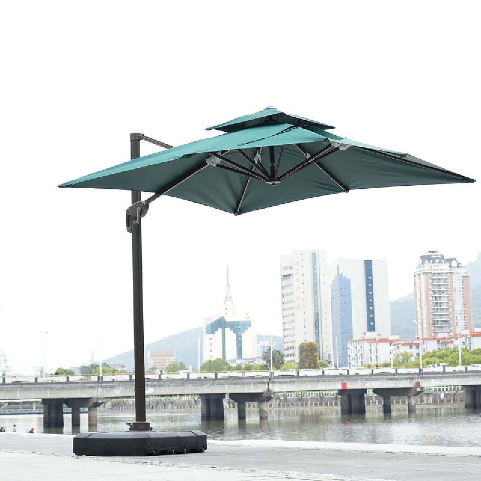 WDSOPK Patio Table Umbrella,Outdoor Umbrella,Market Umbrella Patio Outdoor Table Umbrella,for Backyard,Poolside,Lawn And Garden,Weight Base Not Include,Green-2.5 * 2.5m(Green-2.5 * 2.5m)