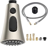 Vista 1 de Kitchen Faucet Head Replacement Compatible with Delta, Hygie Rinse 3 Function Kitchen Pull Down Sink Faucet Spray Head, 67in Faucet Hose and 14.1oz