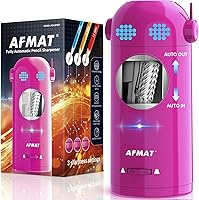 Vista 9 de AFMAT - Sacapuntas eléctrico para lápices de colores, sacapuntas completamente automáticos para lápices de 7-11.5 mm, sacapuntas de robot