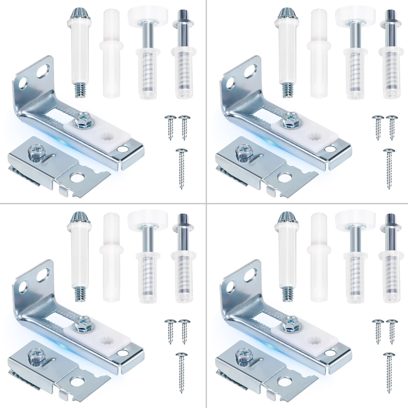 Bifold Door Hardware Repair Kit, 4-Pack Bifold Closet Door Hardware Kit Folding Door Hardware Repair Replacement Tool Kit