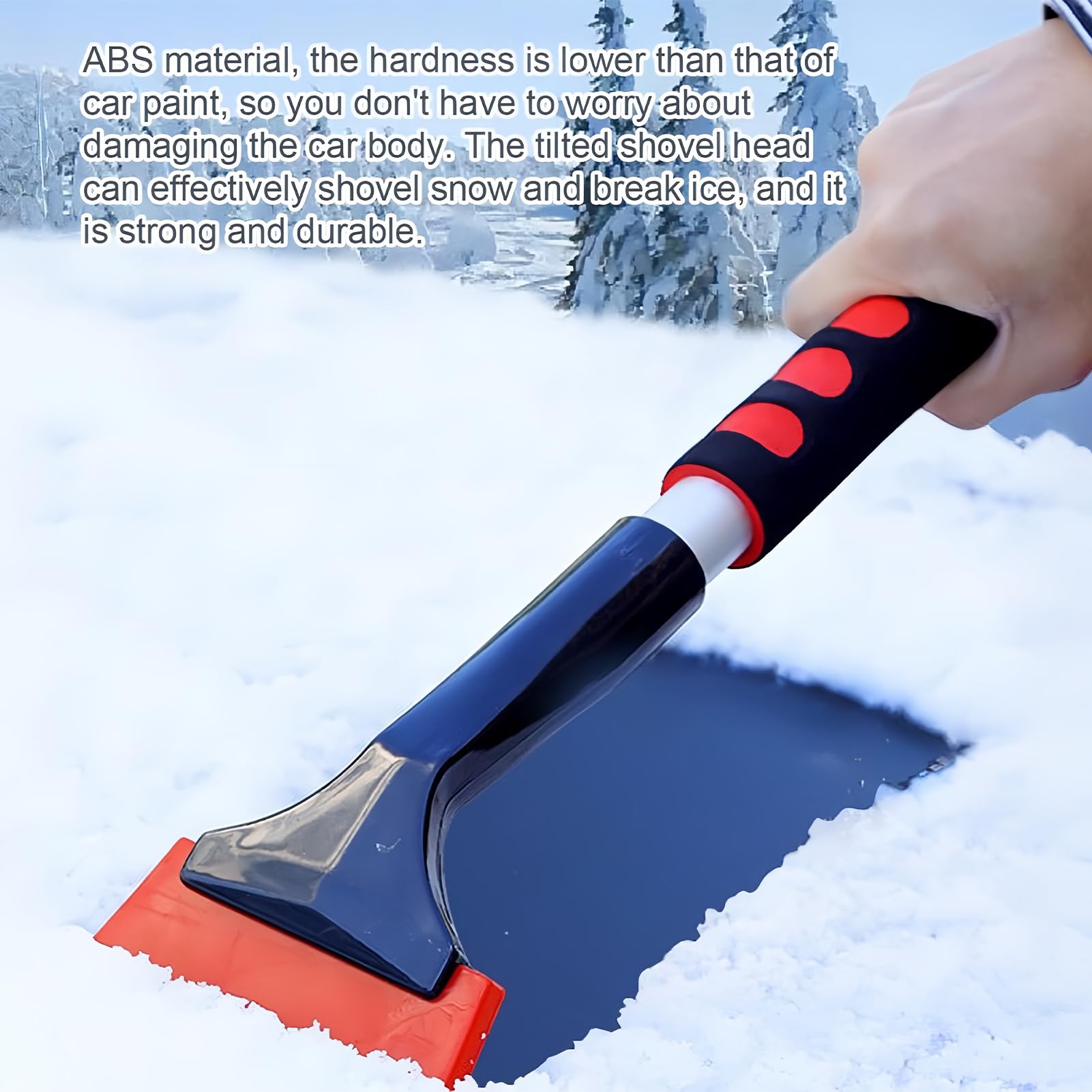 Cepillo De Nieve para Coche Pala Extensible De Doble Cabeza | Cepillo Quitanieves Con Doble Cabeza Y Pala De Hielo para Parabrisas SUV Camión Sedán Autocaravana Clima Frío Limpieza