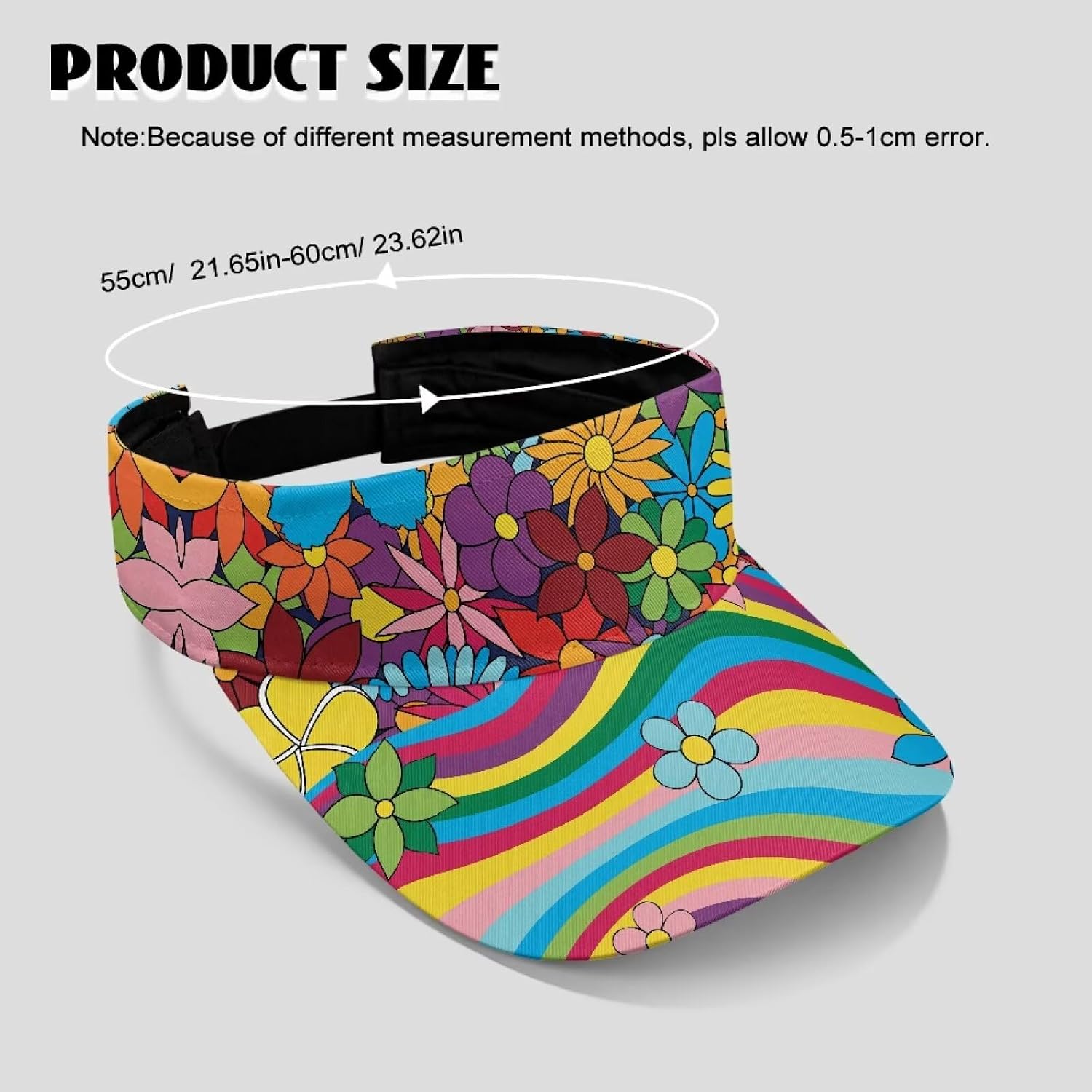 Many Styles Sun Visor Hats 21.65~23.62 inches Adjustable Open-Top caps Quick-Dry Visor Cap