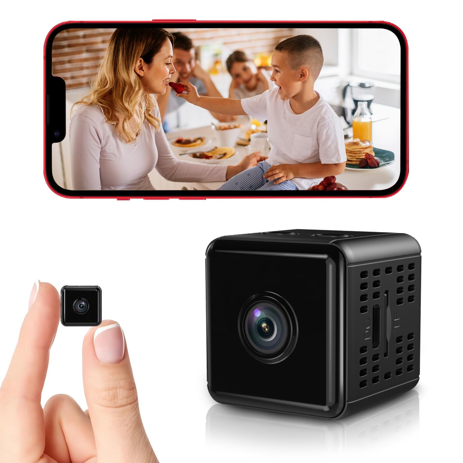 Hidden Camera 1080P WiFi Spy Camera - with Night Vision Motion Detection Wireless Indoor Security Camera for Pet