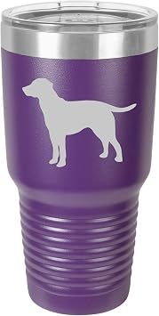 Tumbler Stainless Steel Vacuum Insulated Travel Mug Lab Labrador Retriever Purple, 30 oz