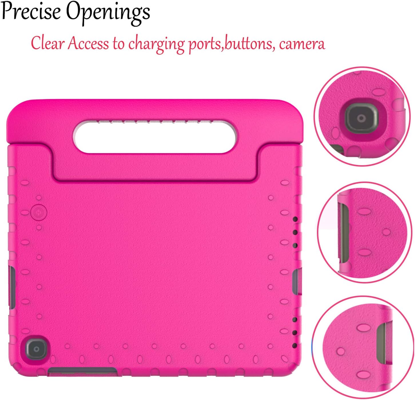 LTROP Samsung Galaxy Tab A 8.4 Case 2020, Shockproof Light Weight Handle Stand Child Proof Case for Galaxy Tab A 8.4-inch 2020 Release Samsung Tab A 8.4 2020 Case for Kids Model SM-T307 - Hot Pink