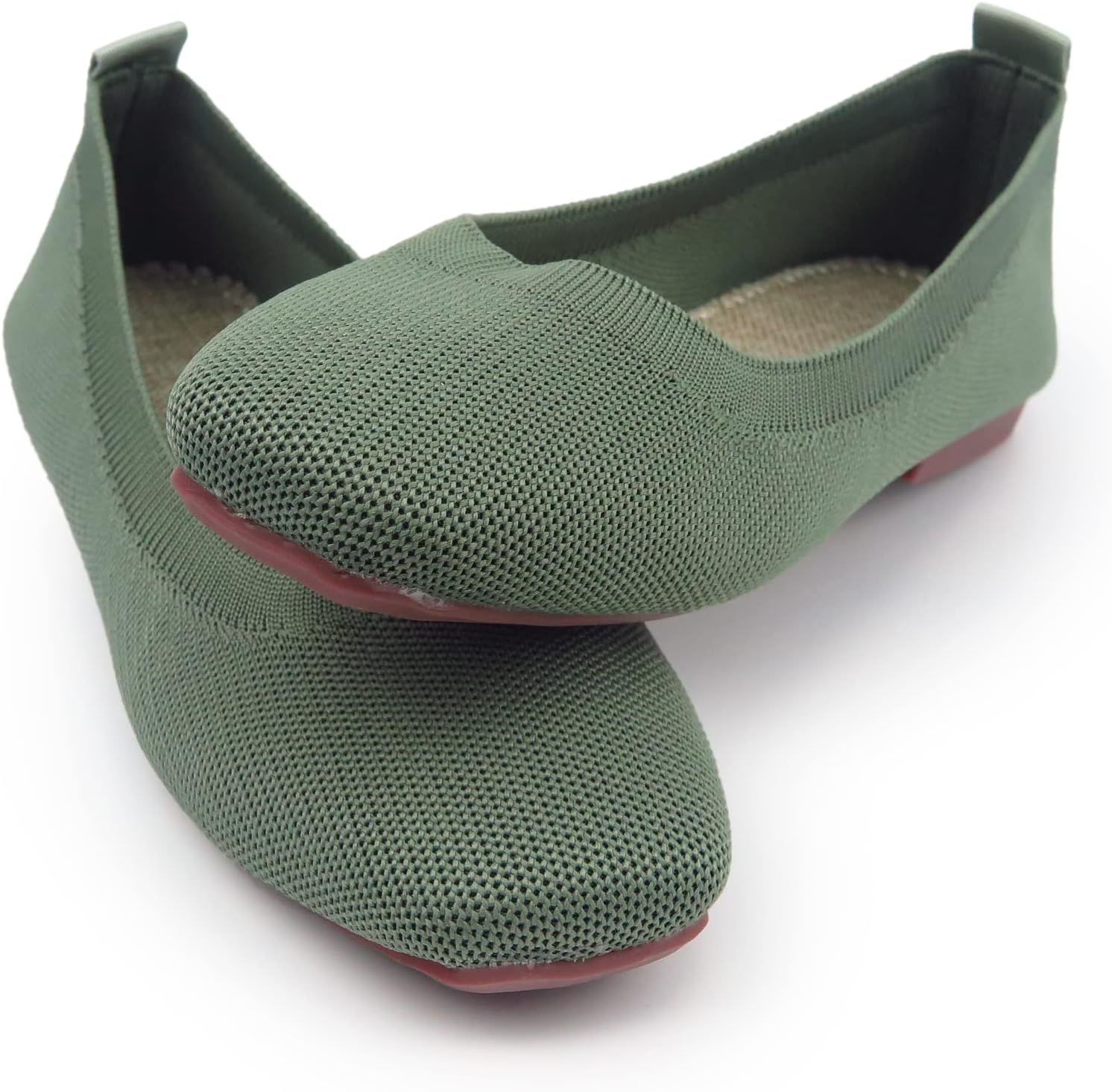 RVROVIC Women Flat Shoes Knitted Lightweight Slip-on Loafers Breathabel Soft Comfortable Ballet Flats - Image 4