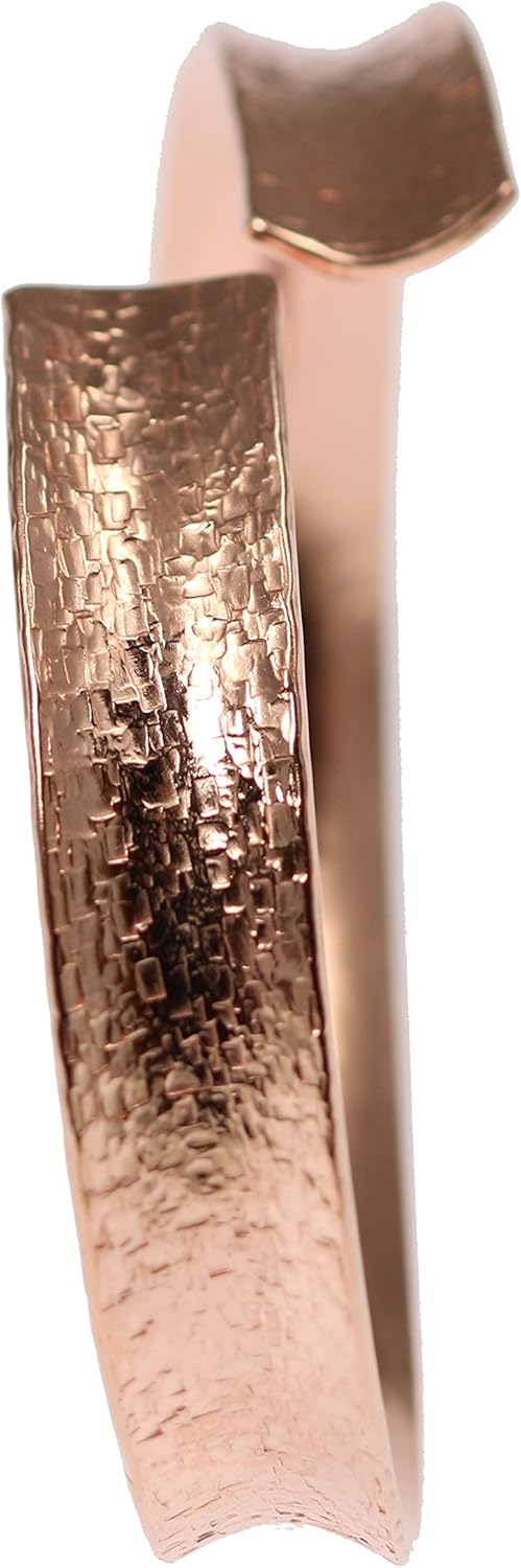 John S. Brana Handmade Adjustable Texturized Anticlastic Copper Bangle Bracelet - 100% Solid Uncoated Copper