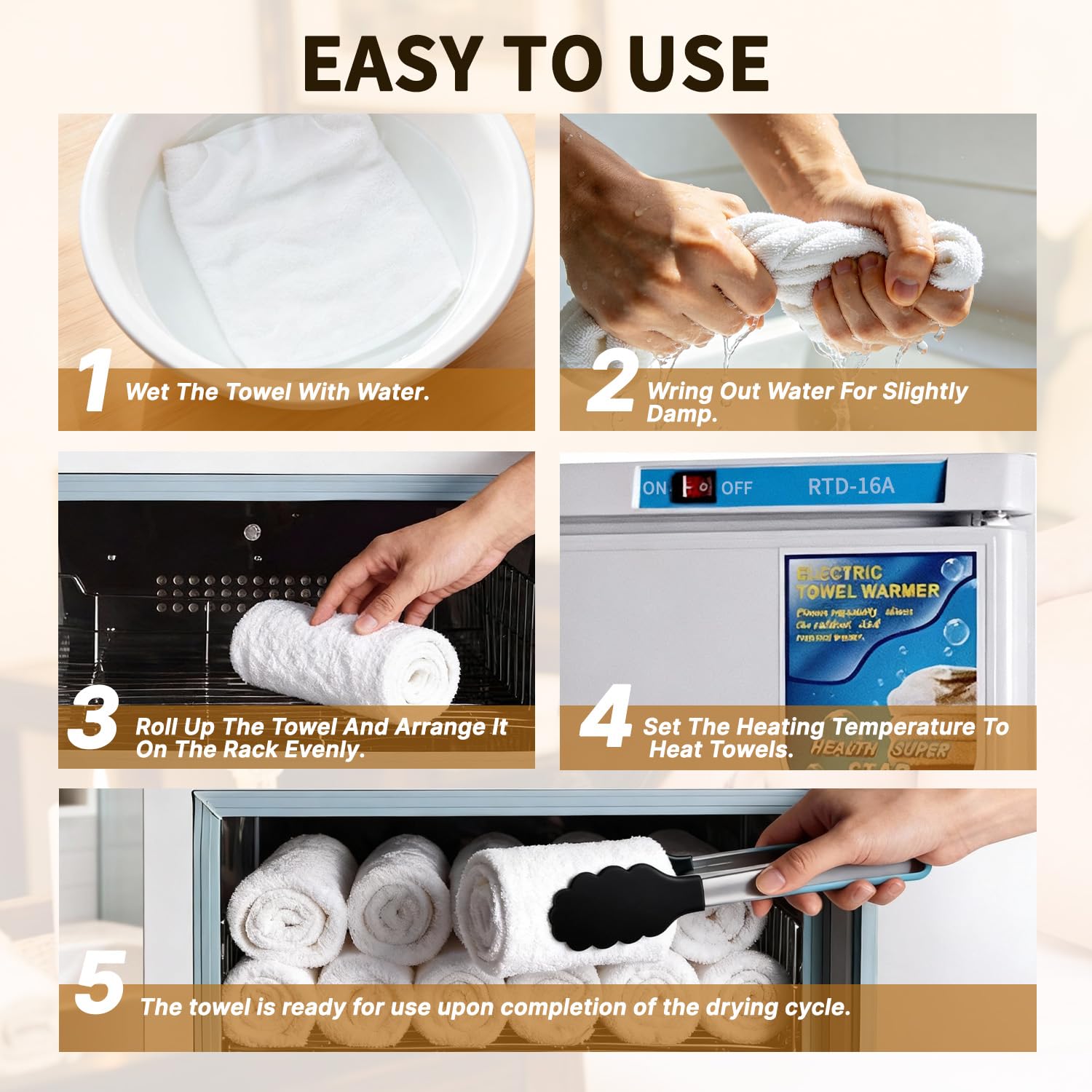 Spa Hot Towel Warmers Hot Towel Warmers Two-layer Steamer Timed Electric Towel Steamer Use for Home Facial SPA, Hair Beauty, Salon