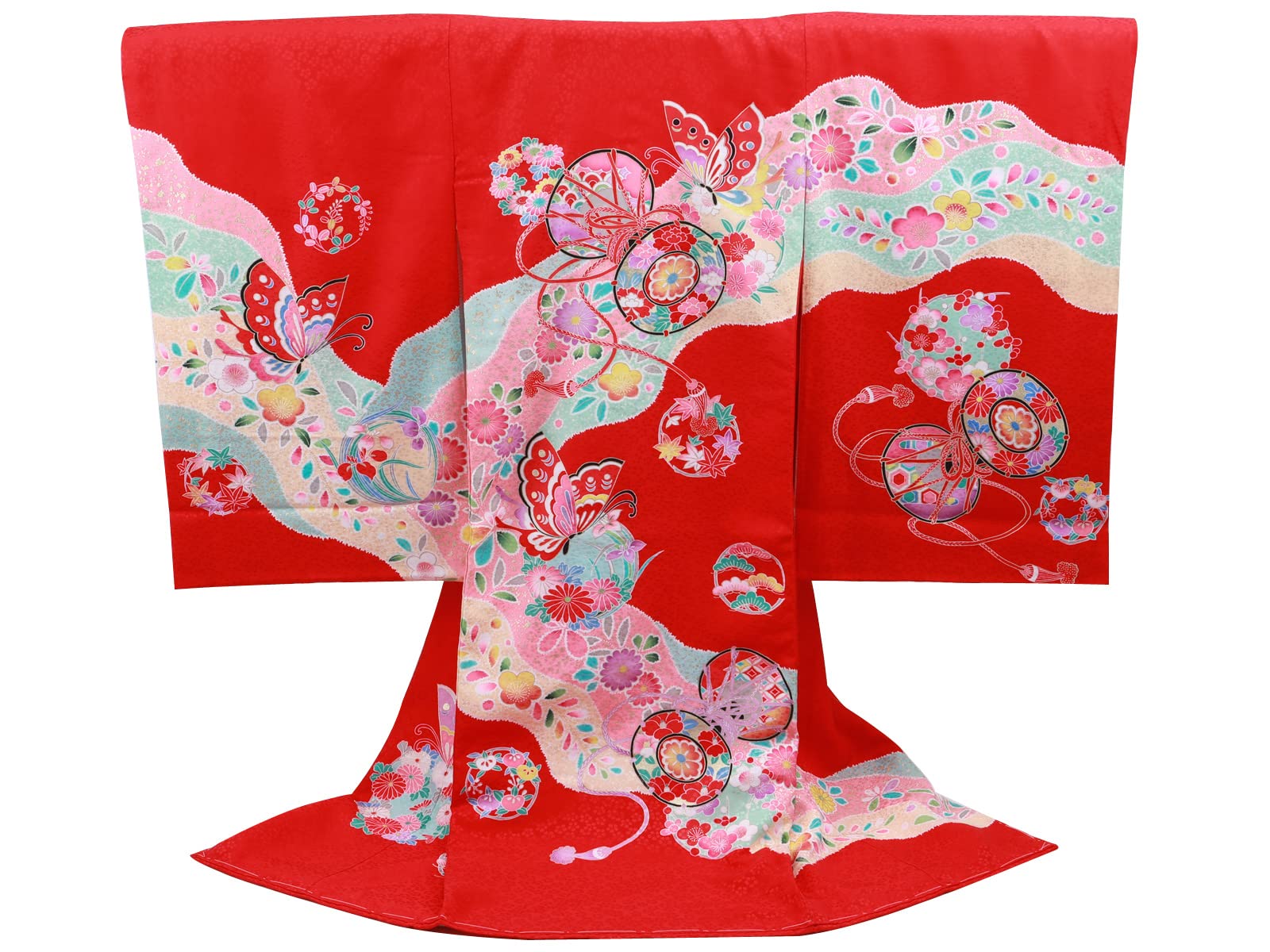 お宮参り 着物 正絹 長襦袢 お買い得品 セット 女児 女の子 子供 産着