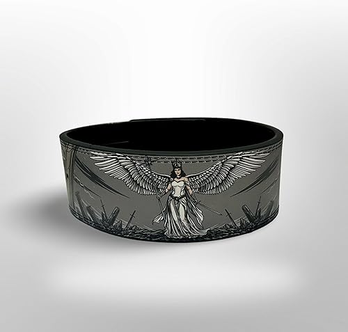 Miniatura 6 de Cinturón de levantamiento de pesas con palanca de alas de ángel, cinturón de gimnasio resistente para peso muerto y sentadillas