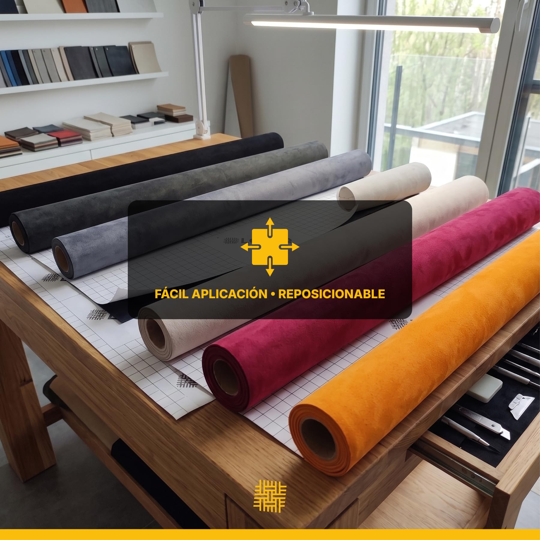 Tela De Microfibra Autoadhesiva 200x150cm, Gris, Efecto Ante, Lámina Flexible Para Interior De Coche, Suave Y Resistente, Fácil De Cortar, Material decorativo para muebles, DIY y automoción.