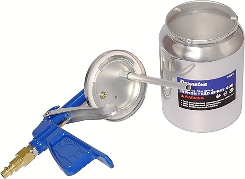 Miniatura 5 de Dynastus Pistola rociadora de aire con sifón de alimentación de succión para rociar pinturas a base de aceite o látex, con kits de filtrado y