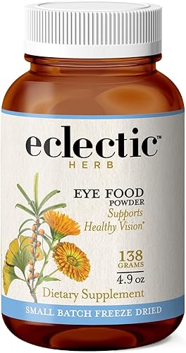 Eclectic Institute Alimento para ojos liofilizado fresco crudo, polvo de alimentos integrales 4.9 oz