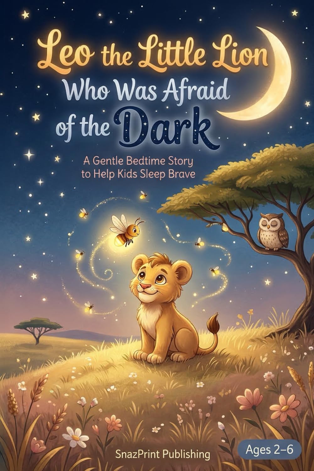 Leo the Little Lion Who Was Afraid of the Dark: A Gentle Bedtime Story to Help Kids Sleep Brave: A Funny Bedtime Picture Book, Fear of the Dark and ... Storybook for Toddlers and Kids Ages 2-6