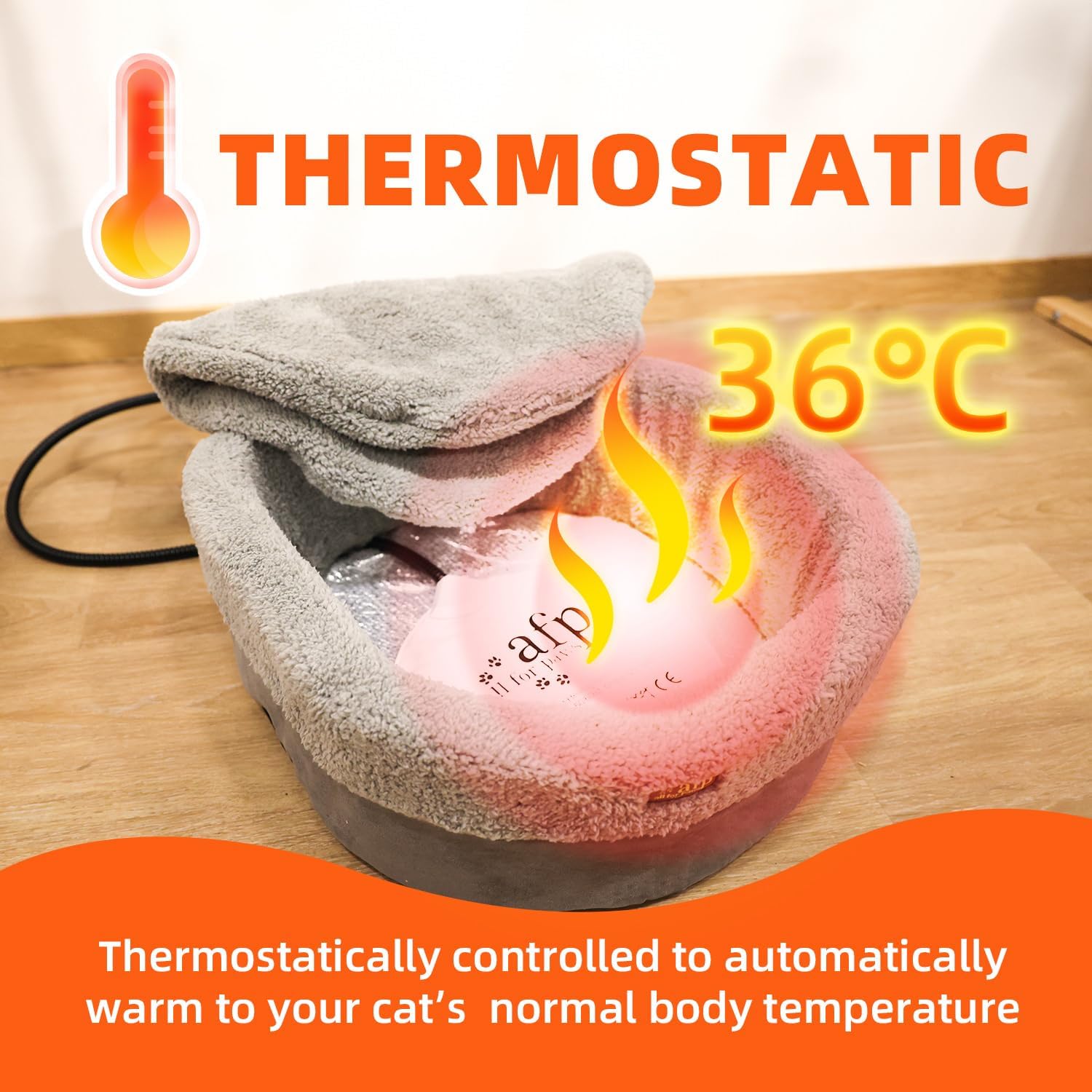 review ALL FOR PAWS Heated Cat Bed for Small Size Cats and Dogs, 18