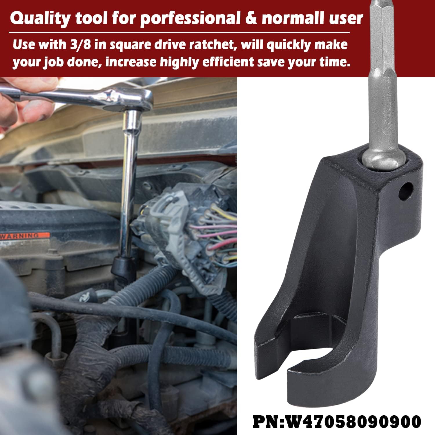 19mm High Pressure Fuel Line Socket Tool for Detroit Diesel DD13 DD15 DD16 Engine Replace Part W47058090900
