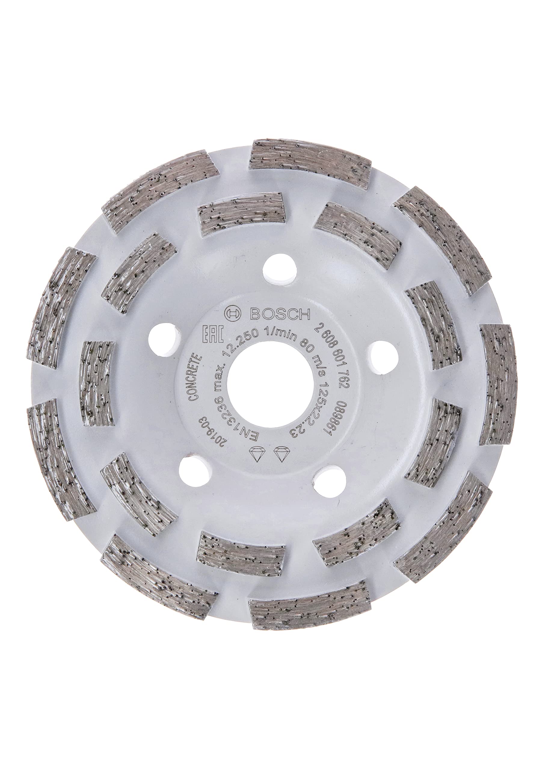 Bosch Professional Expert for Concrete - Disco de diamante con tuerca de sujeción rápida SDS Click (para hormigón, diámetro de 125 mm, accesorio para lijadora de hormigón)