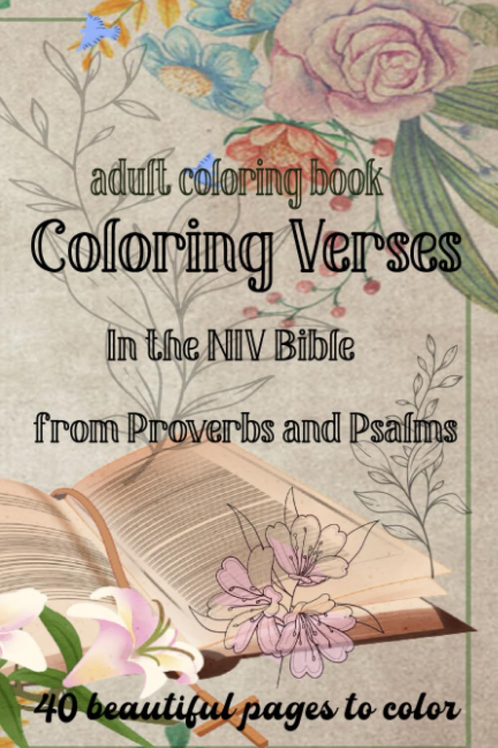 Adult Biblical Verse Coloring Book: Christian Scripture from the wisdom of King Solomon to verses of Psalms. 40 Beautifully rendered backgrounds and scripts to color.