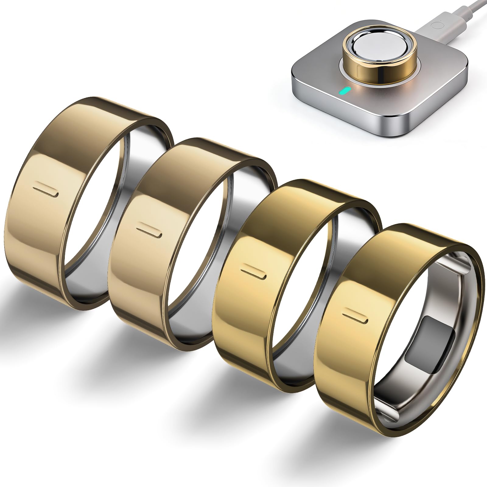 4 Pack Ring Covers Compatible with Oura Ring Gen 4/Gen 3, Ultra-Thin TPU Anti-Scratch Protector Accessories for Oura Ring Cover Jacket for Women Men, Size 6 (Not for Oura Ring 4 Ceramic)