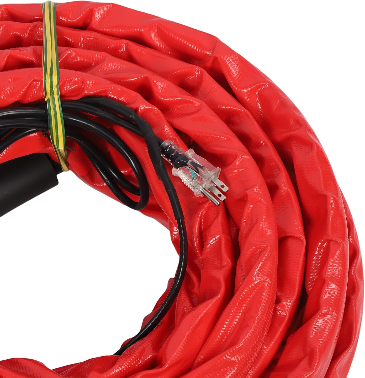 50FT RV Heated Water Hose -40F Anti Freeze Drinking Water Hose Energy Saving Thermostat Adapter for Motorhome Home Garden