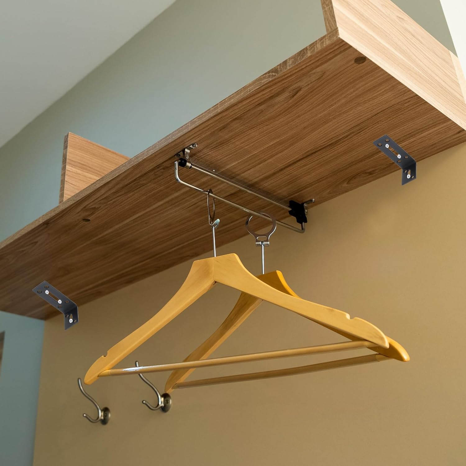 PATIKIL 3" Adjustable l Bracket with Slot, 2 Pcs Floating Shelf Bracket Right Angle Corner Braces L-Shape Corner Brace for Wood Shelve Furniture Shelf, Black