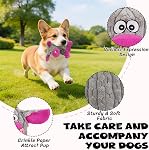 Jouets de chien farcis, Jouet à mâcher pour les grandes races moyennes, Jouets en peluche pour les garder occupés, Jouon de chien dentition pour chiot, Jouette de chien à friser (Pink Donkey)