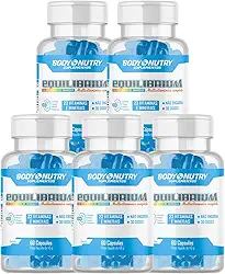 Kit 5x Multivitamínico Equilibrium 60 Cáps Multivitamin Para Homens Mulheres Vitaminas Minerais Suplemento Vitamínico A-Z Completo Rende 60 Doses Matéria Prima Importada Original - Body Nutry