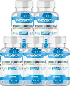 Kit 5x Multivitamínico Equilibrium 60 Cáps Multivitamin Para Homens Mulheres Vitaminas Minerais Suplemento Vitamínico A-Z Completo Rende 60 Doses Matéria Prima Importada Original - Body Nutry