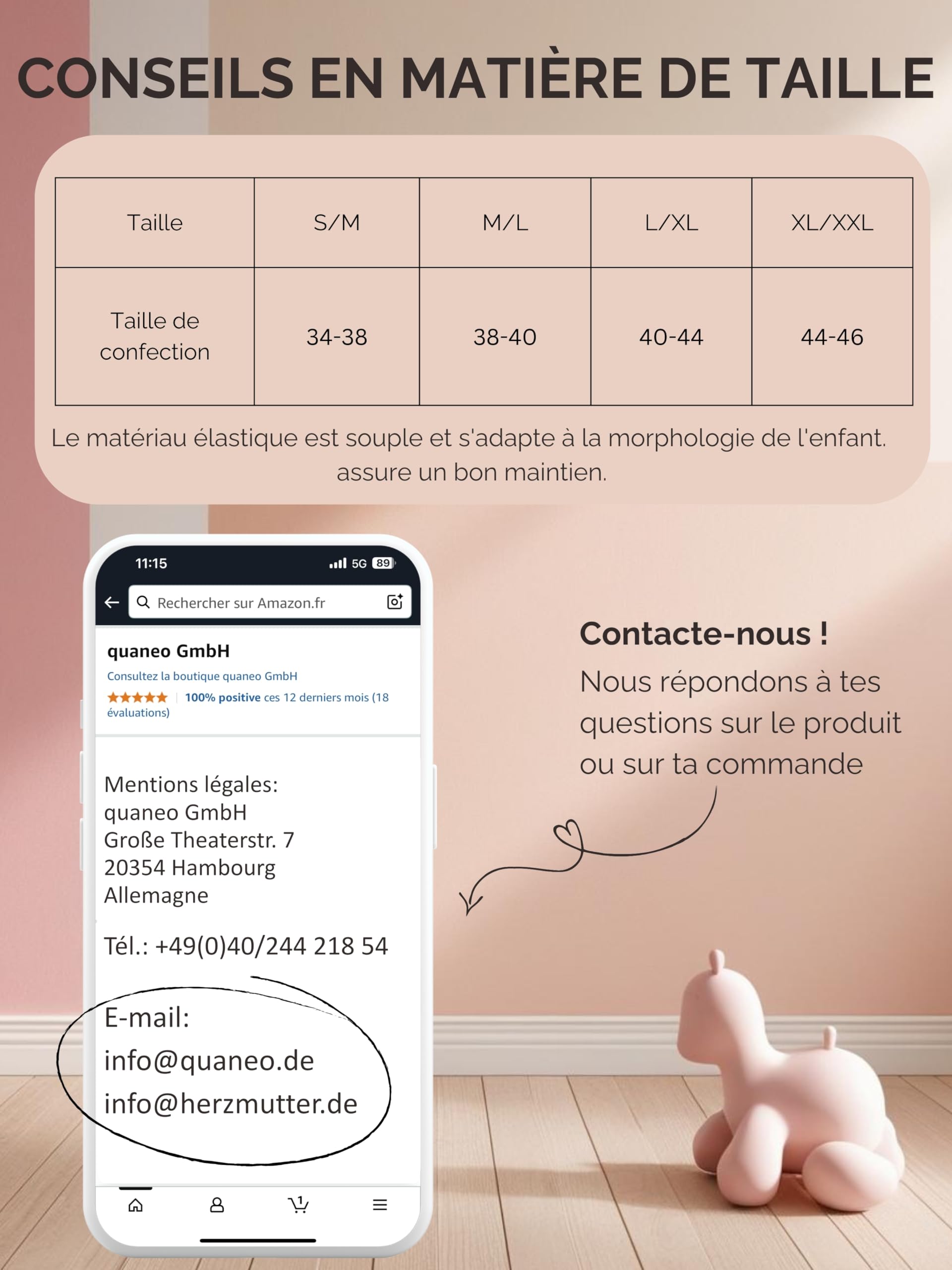 Herzmutter Culotte Post Partum - Anti Frottement Cuisse - Culotte Post Cesarienne - Pantalon Sculptants Femme - Taille Haut - Ventre Plat - OekoTex100-5600
