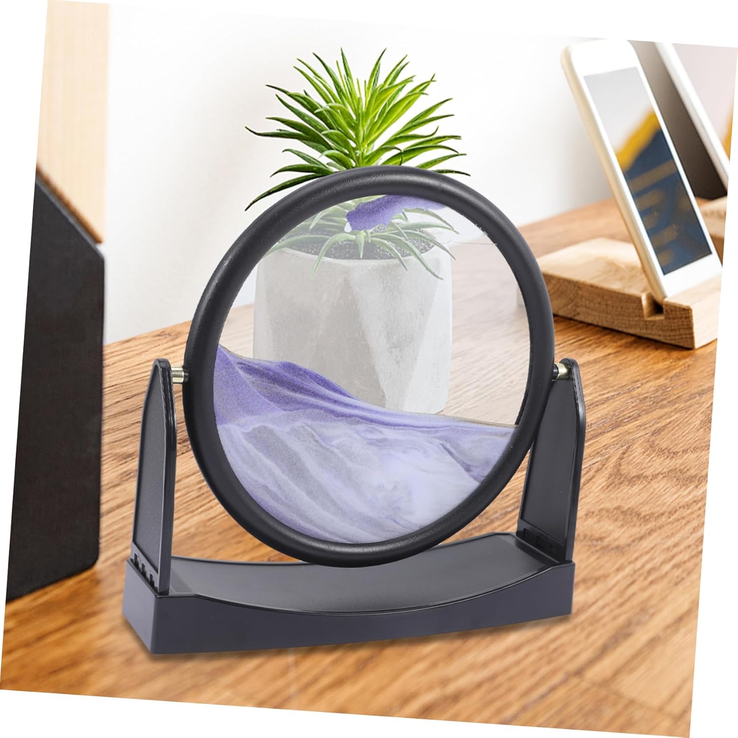 Hohopeti 3D Moving Sand Art Picture Decorative Sand Painting Art Ornament for Living Room Office Desktop Decor