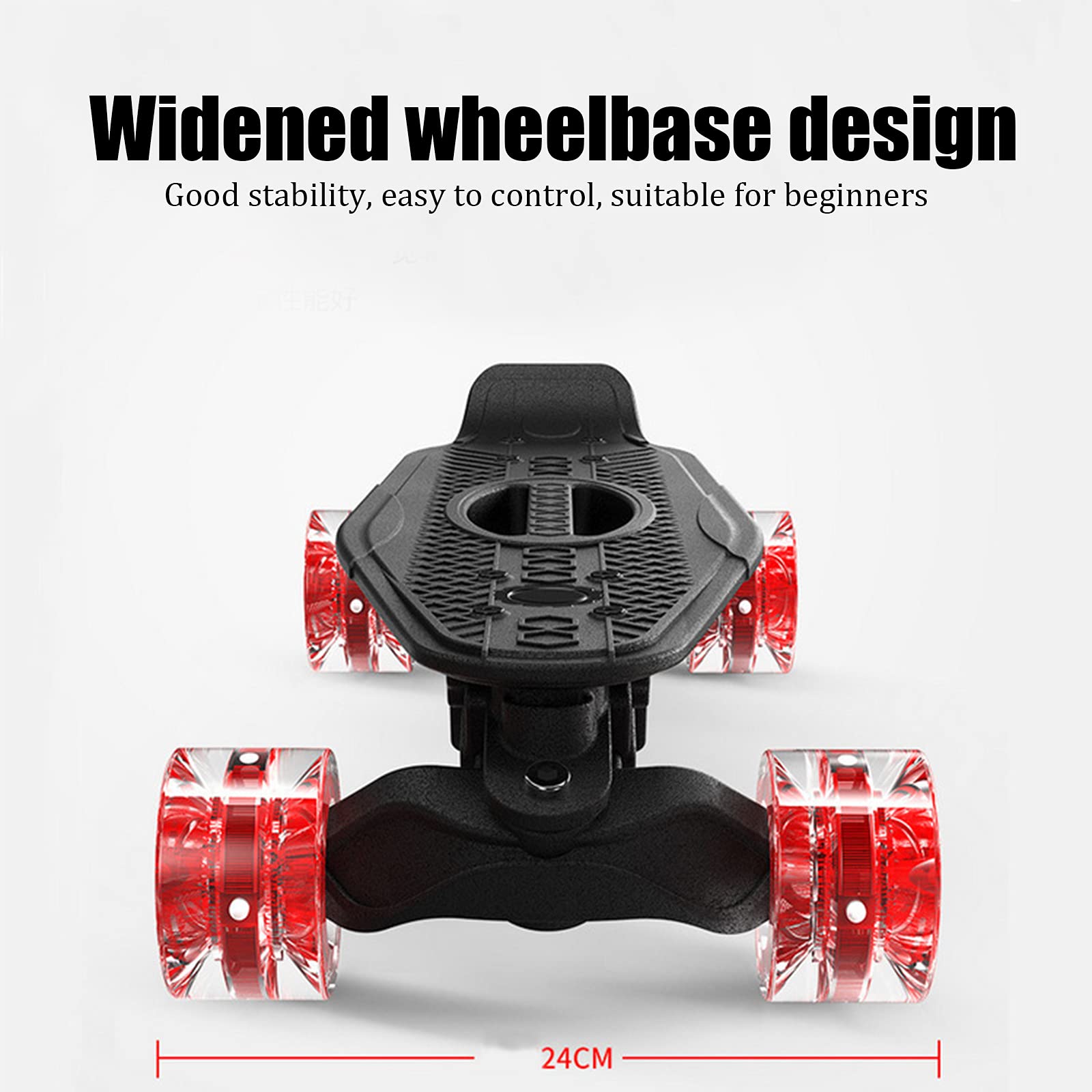 Skateboard Planche à Roulette 21" Mini Cruiser Standard Skateboards avec LED Light Up Roues, Single Kick Concave Skateboards pour Enfants Jeunes Adolescents Adultes