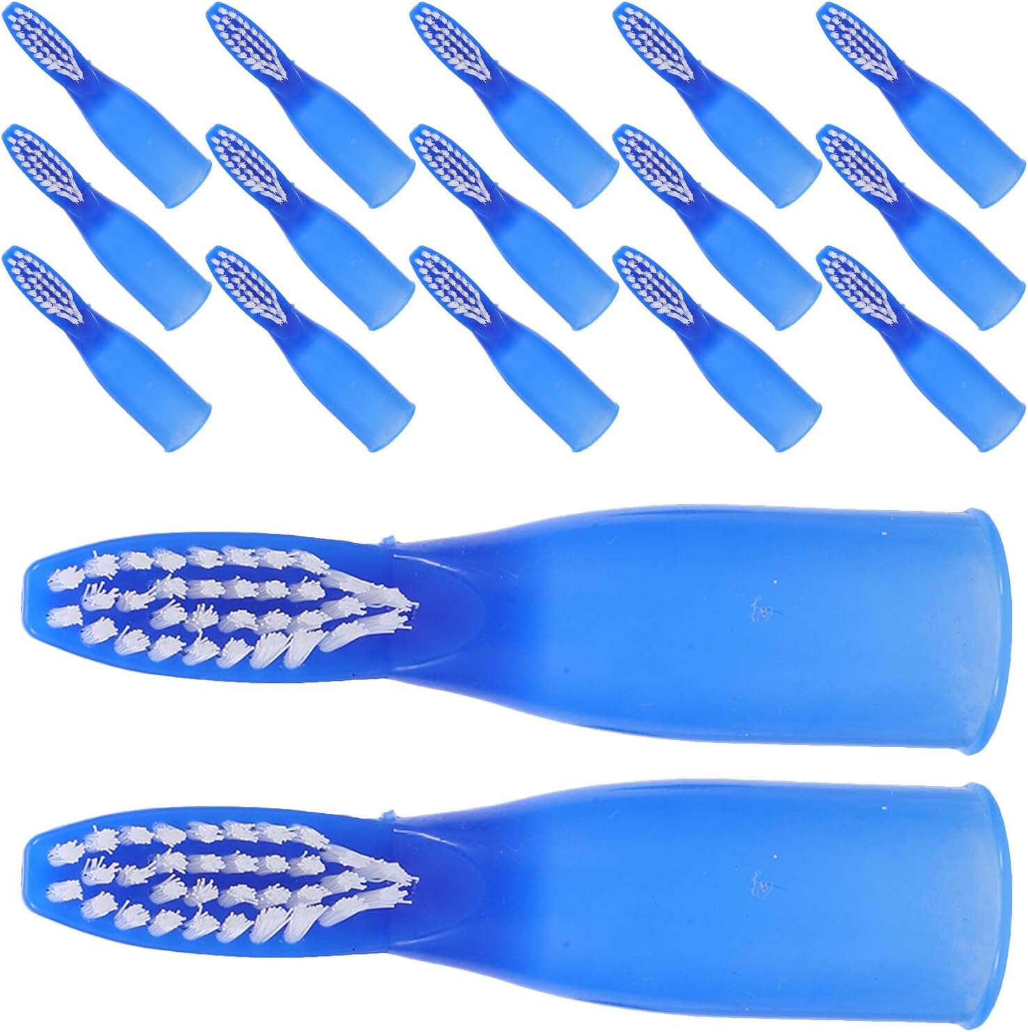 100pcs Institutional Manual Toothbrushes with Nano Pbt Blue Bristles, Short Handle Compact Head Toothbrushes for Prisons and Adult Oral Care, Finger-Safe Design for Security