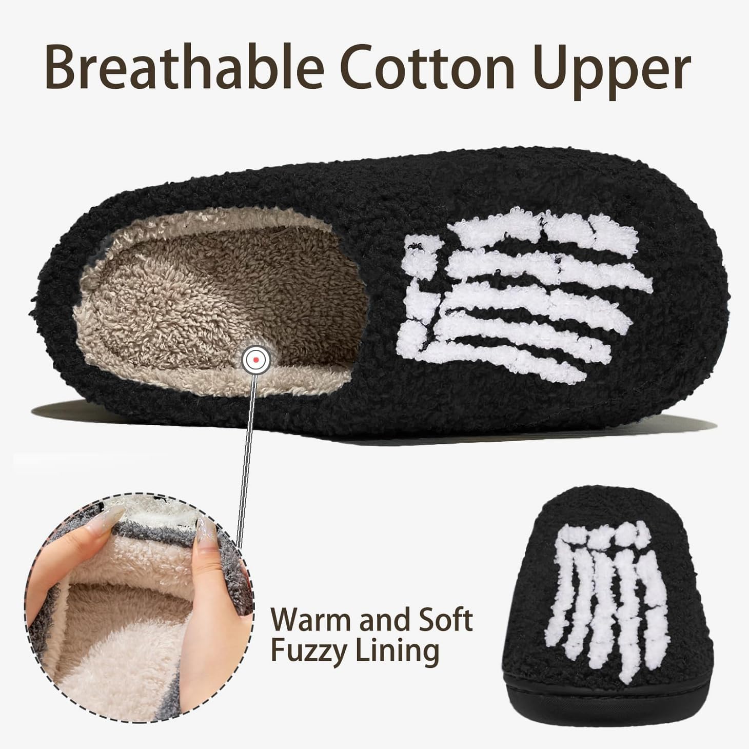 Slippers for Women Men Fuzzy Memory Foam Slipper Fluffy Winter Soft Warm Slip On House Shoes - Image 3