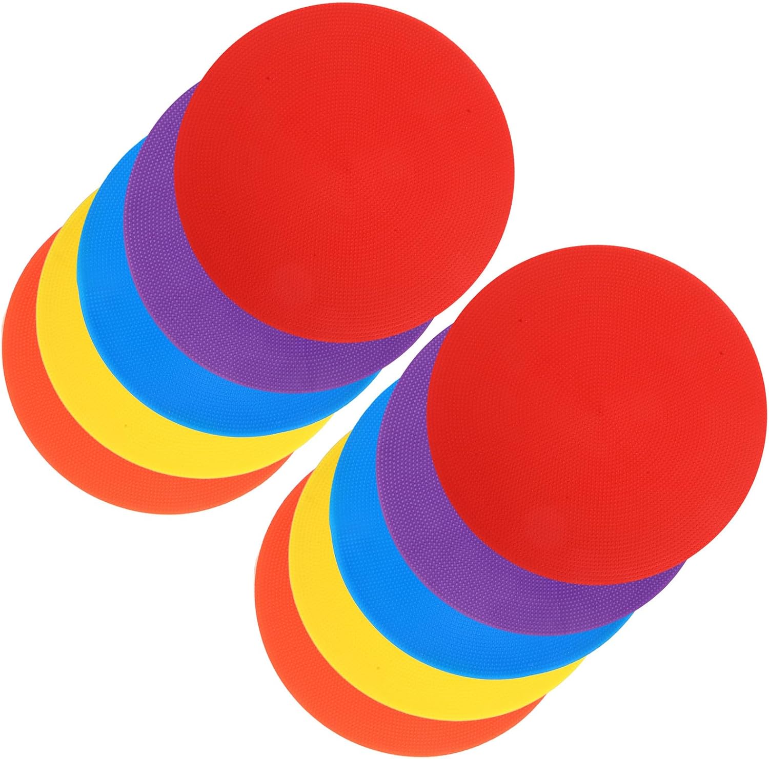 10pcs Non-Slip Rubber Soccer Training Marker Discs 23cm Diameter Round Agility Sign Pads for Football Basketball Field Marking Sports Equipment