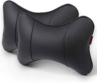 DETACHI Car Neck Rest Pillows Support Headrest Car Pillow Rest Cushion Support & Shoulder for Long Driving Made of Faux Le... Price In India