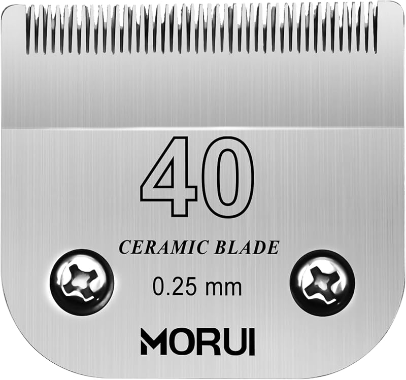 Lâmina de Reposição para Máquina de Tosa Canina, Cerâmica Destacável morui 40# – Corte de 0,25 mm