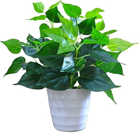 Amazon 人工観葉植物 ホワイトポット屋内緑の植物小さな盆栽リビングルーム事務所家の装飾 人工鉢植え 人工観葉植物 オンライン通販