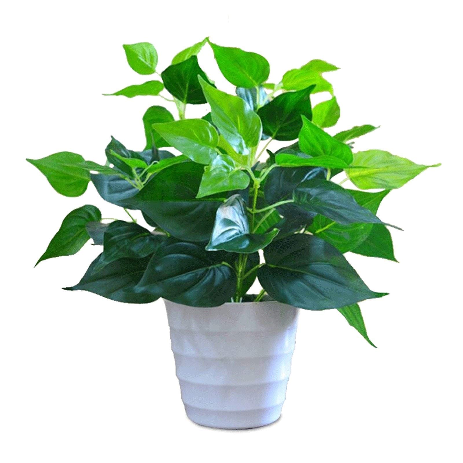 NGDFGR Artificial Potted Plant Decor Artificial Potted Plant Simulation Plant Potted With White Pots Indoor Green Plant Small Bonsai Living Room Office Home Decor Farmhouse Deco