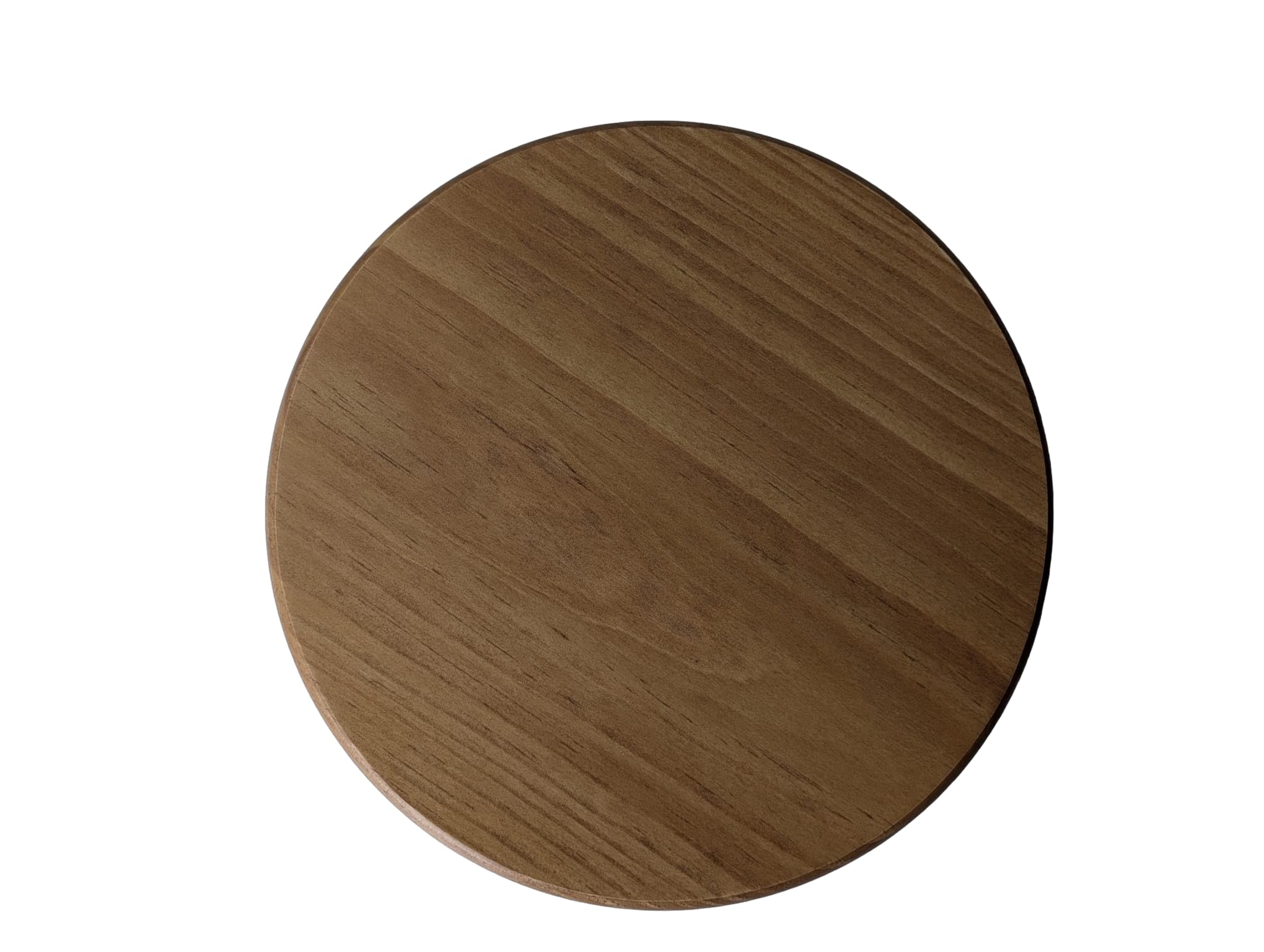 Socles circulaires en bois massif finition vernis chêne épaisseur 3 cm diamètre 20 x 3 cm
