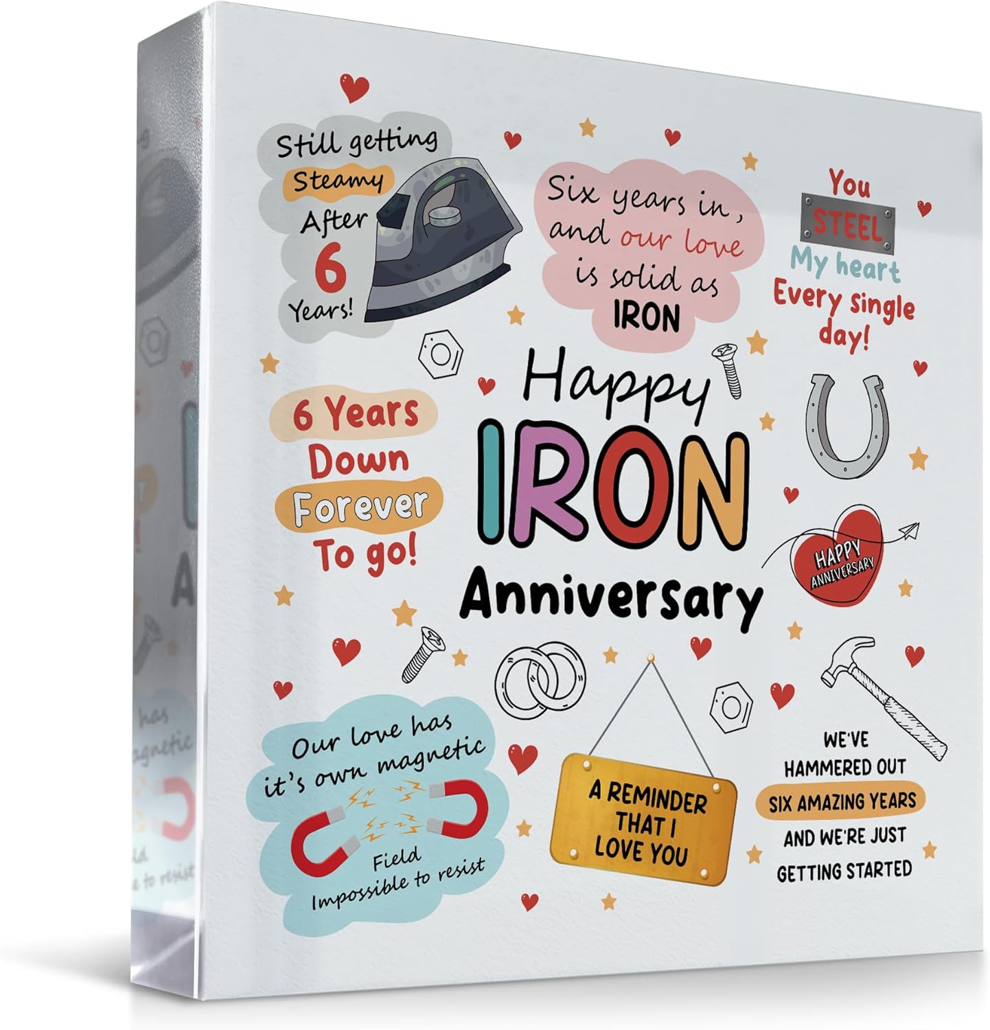 Red Ocean Gifts For Husband Wife 6th Anniversary Iron Anniversary Romantic Present For Him Her Couple Gifts For 6th Anniversary Keepsake