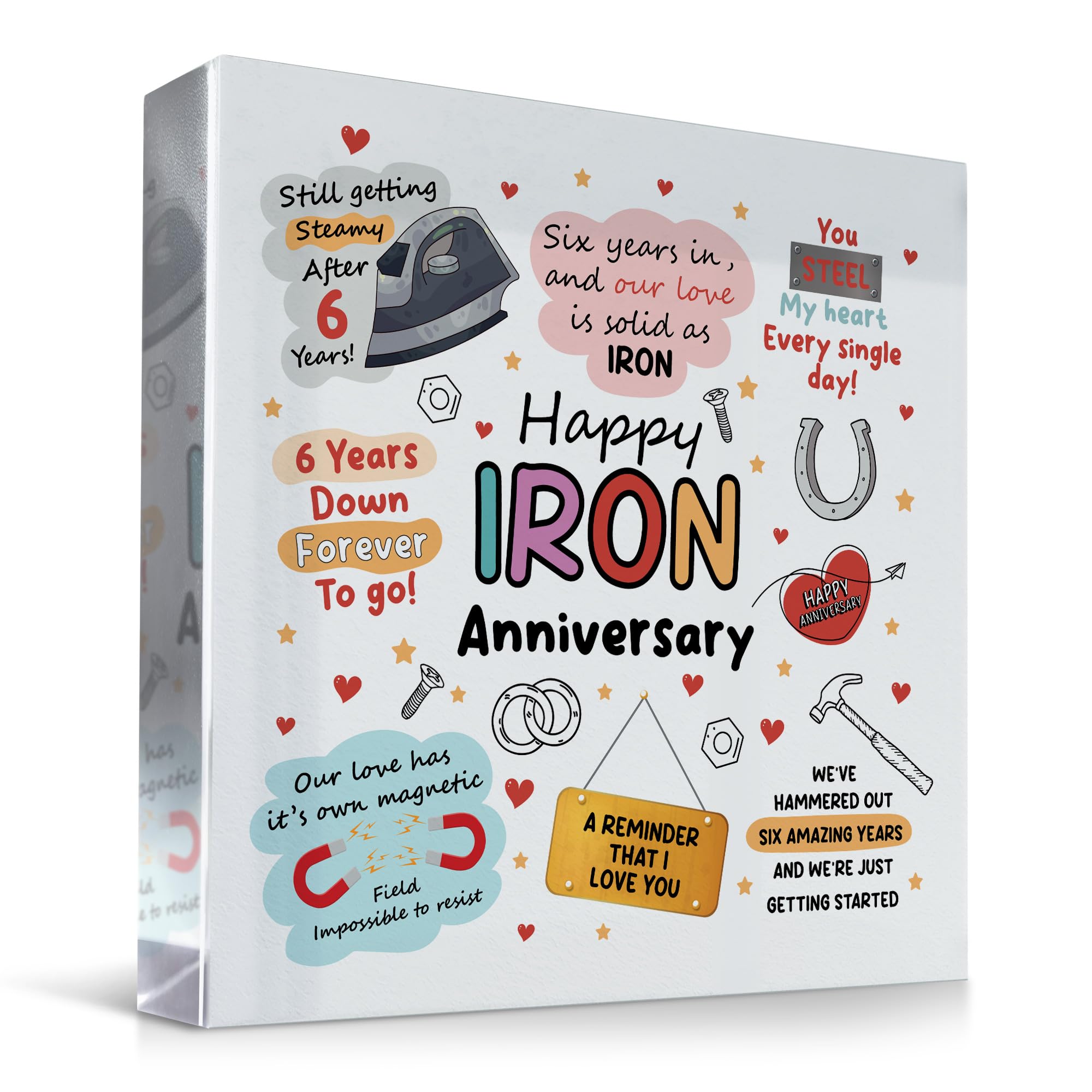 Red Ocean Gifts For Husband Wife 6th Anniversary Iron