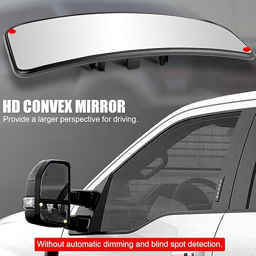 Miniatura 4 de Espejo de repuesto inferior con calefacción para el lado del conductor, espejo de remolque con soporte trasero para Ford F150 2015-2020, Ford F250