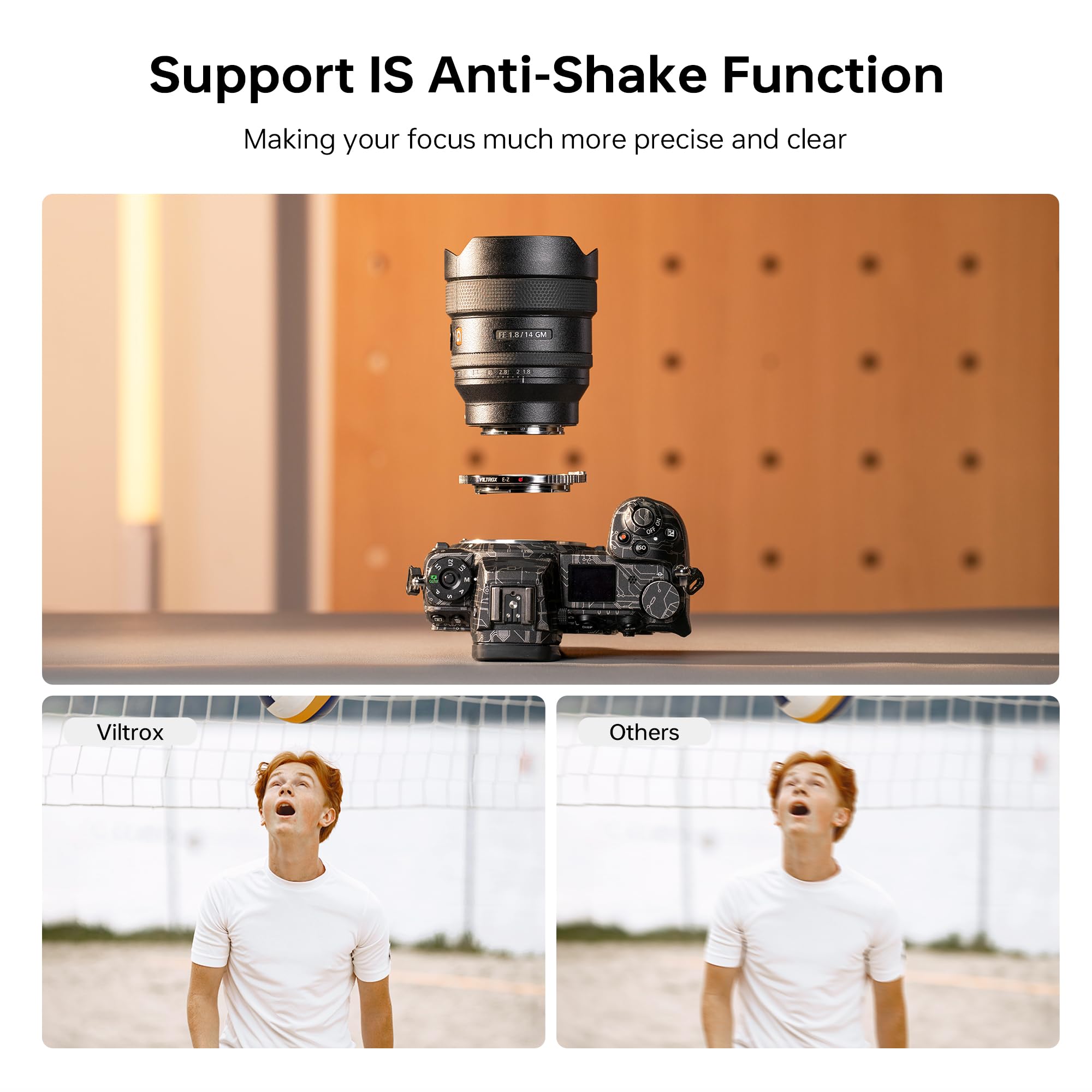VILTROX E-Z Adattatore per obiettivo, convertitore per obiettivo autofocus Anello adattatore compatibile con obiettivi attacco E per fotocamere mirrorless Nikon attacco Z Z5 Z50 Z6 Z6II Z7 Z7II Zfc