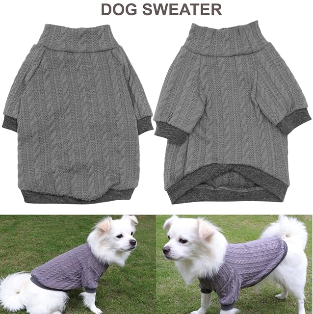 Foto 2 de 5 de HuaLiSiJi Sudadera Perro Pequeño,Suave Cómodo y Cálido, Adecuado para Perros Pequeños, Medianos (Large, Gris)